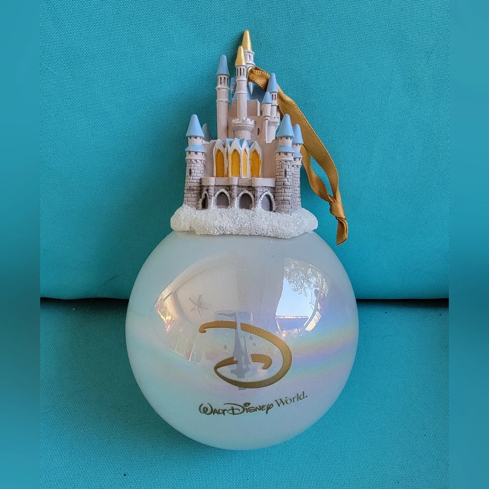 Disney's Cinderella's Castle on Ball Ornament - 